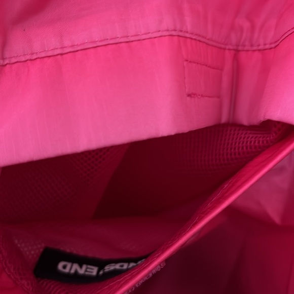 Girls Lands End Waterproof Windbreaker Zip Rain Jacket Pink Size M(10-12) Spring - Picture 11 of 11